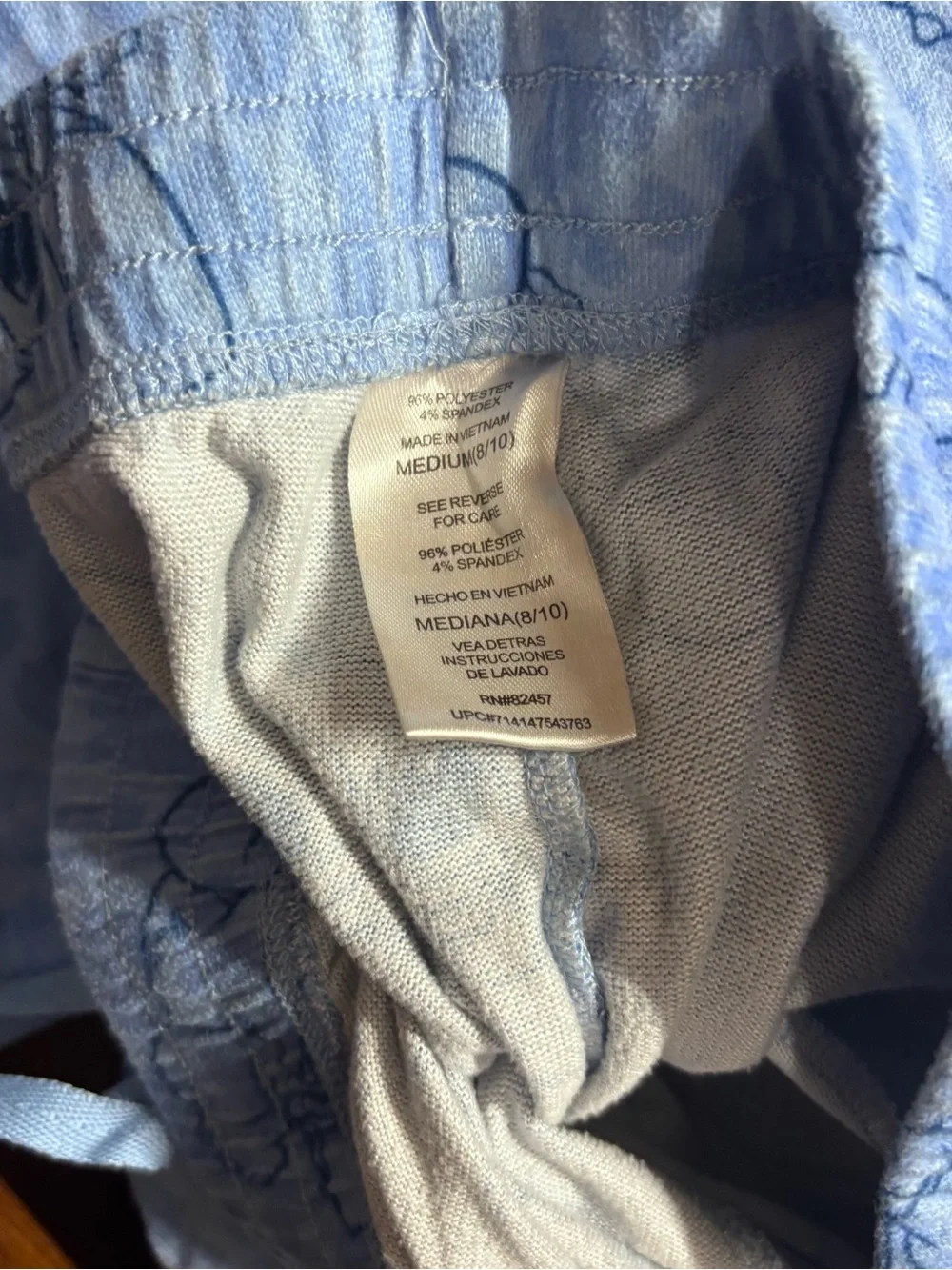 Disney Light Blue Stitch Pajama Set - Short Sleeve Top & Elastic Waist Pants - Picture 3 of 3